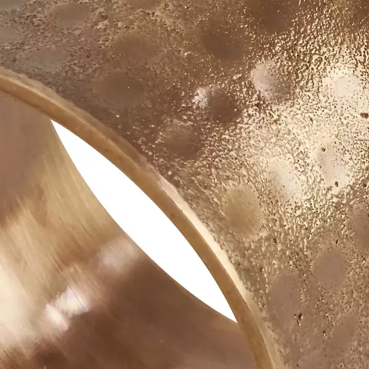 Hammered Brass Inverted Napkin Rings, Set of 4