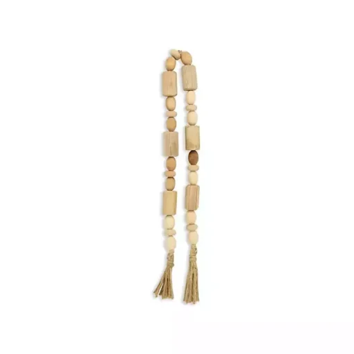 Handcrafted Natural Wood Beaded Garland