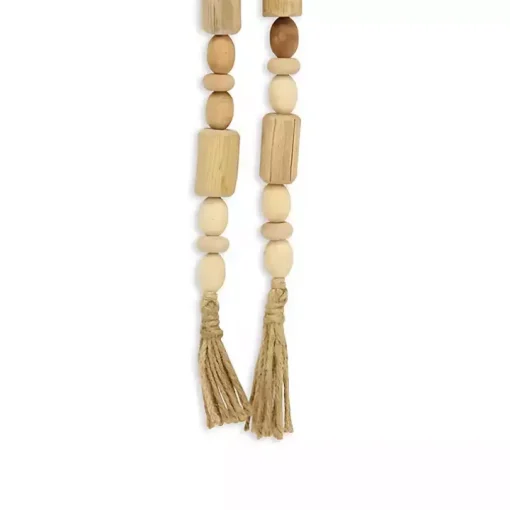 Handcrafted Natural Wood Beaded Garland
