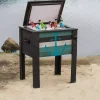 Handcrafted Wood Anchor Outdoor Patio Cooler