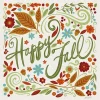 Happy Fall Foliage Swirls Framed Wall Art