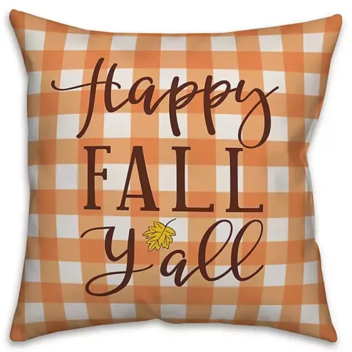 Happy Fall Y'all Double Sided Outdoor Pillow
