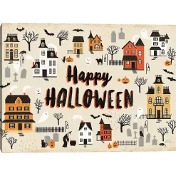 Happy Halloween Town Halloween Wall Art