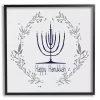 Happy Hanukkah Wreath Framed Art Print
