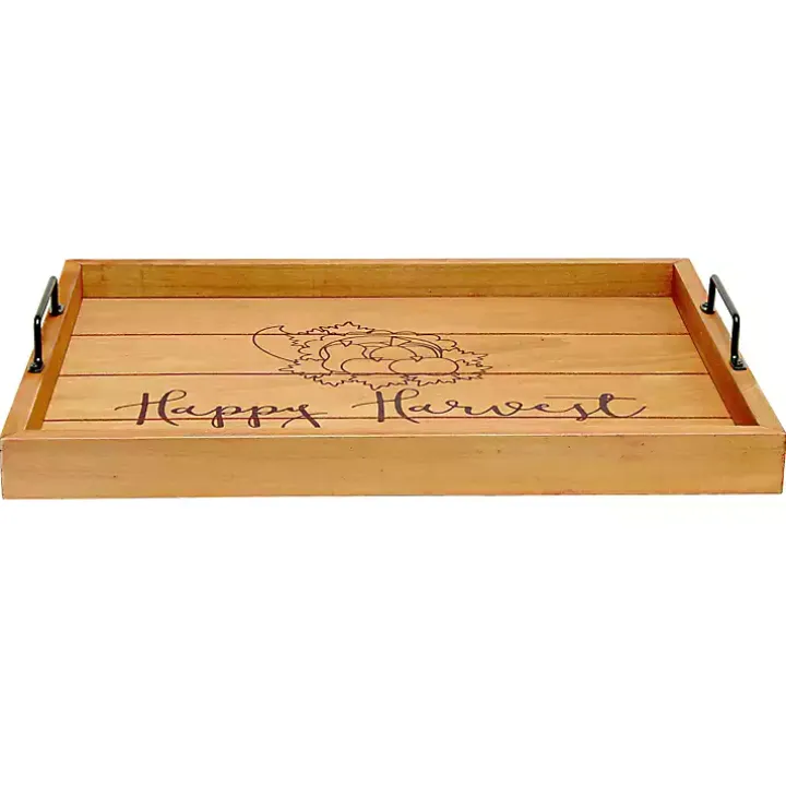 Happy Harvest Wood Tray