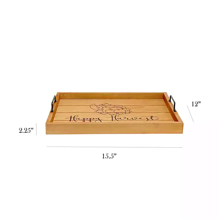 Happy Harvest Wood Tray