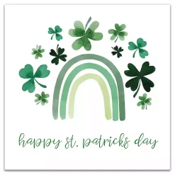 Happy St. Patrick's Day Rainbow Canvas Art Print