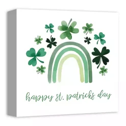 Happy St. Patrick's Day Rainbow Canvas Art Print
