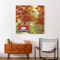 Harvest Cow Ride Canvas Art Print