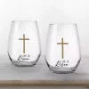 He is Risen Printed 2-pc. Stemless Wine Glass Set