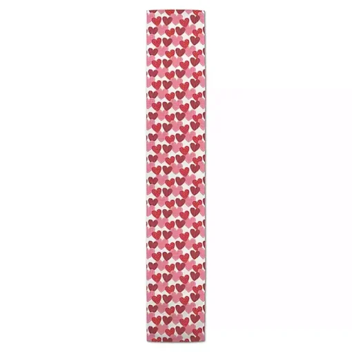 Heart Pattern Cotton Twill Valentine's Runner