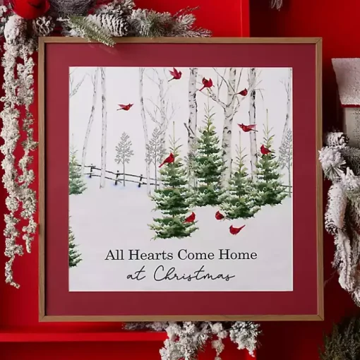 Hearts Come Home at Christmas Framed Art Print