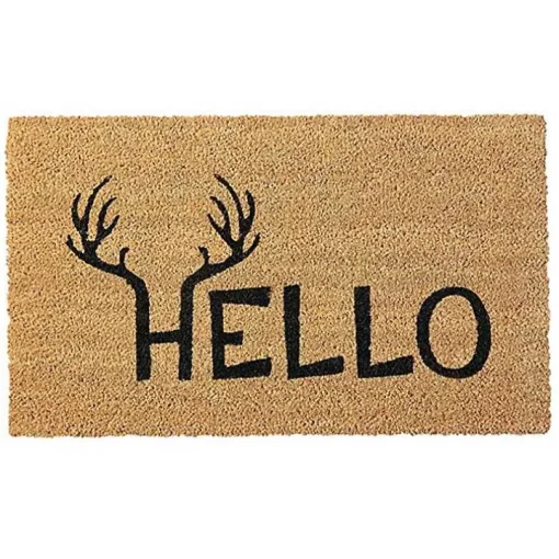 Hello Antlers Doormat
