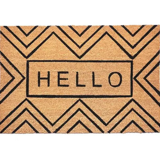 Hello Chevron Doormat