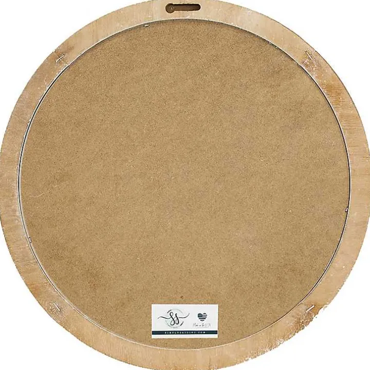 Hello Fall Round Beaded Framed Wall Plaque