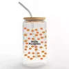Hello Pumpkin and Daisy Glass Tumbler