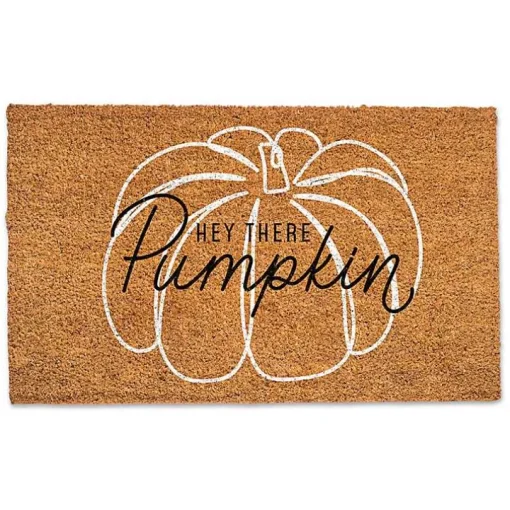 Hey There Pumpkin Outline Doormat