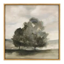 Hidden Green Framed Canvas Art Print