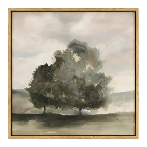Hidden Green Framed Canvas Art Print