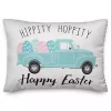 Hippity Hoppity Blue Truck Accent Pillow