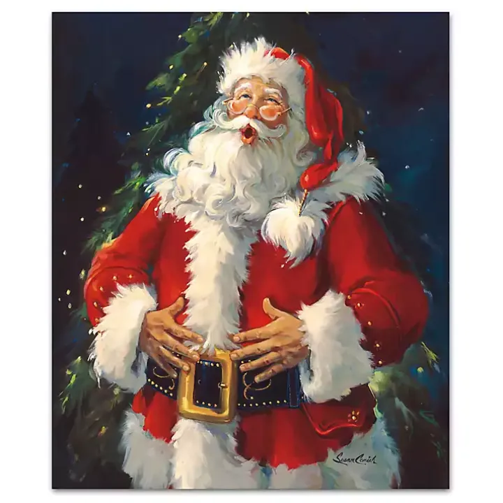 Ho Ho Ho Santa Claus Canvas Art Print