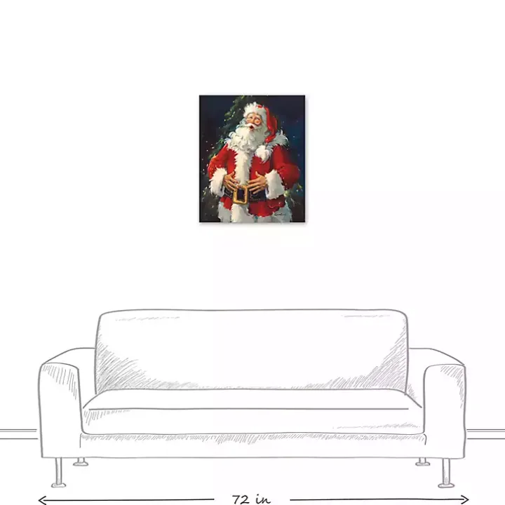 Ho Ho Ho Santa Claus Canvas Art Print