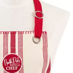 Ho Ho Ho Striped Christmas Apron