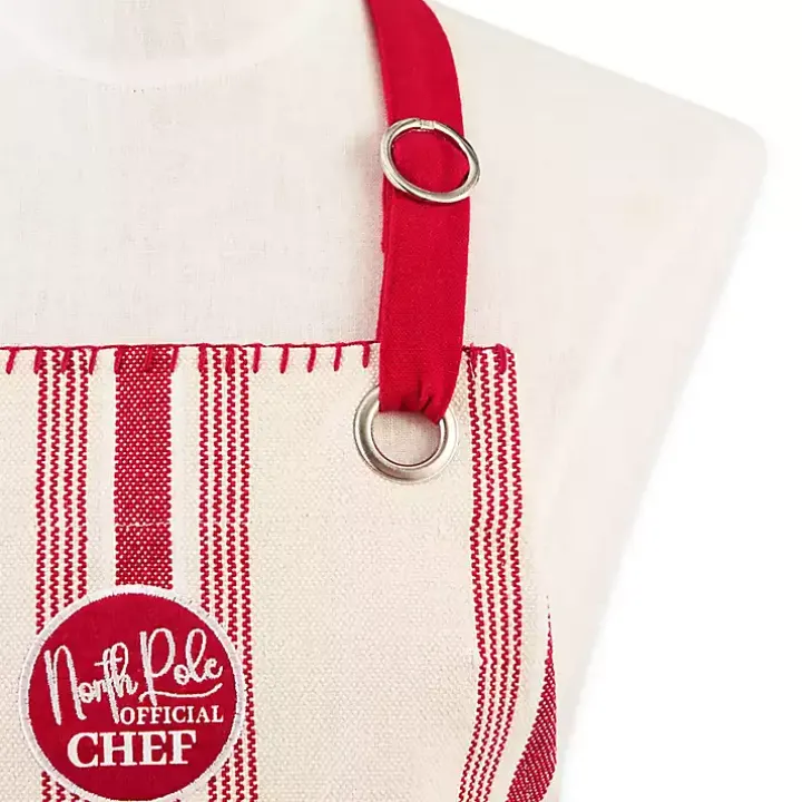 Ho Ho Ho Striped Christmas Apron