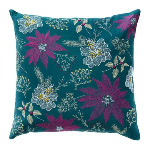 Holiday Botanicals Christmas Throw Pillow