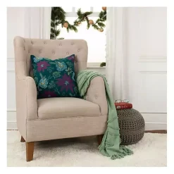 Holiday Botanicals Christmas Throw Pillow