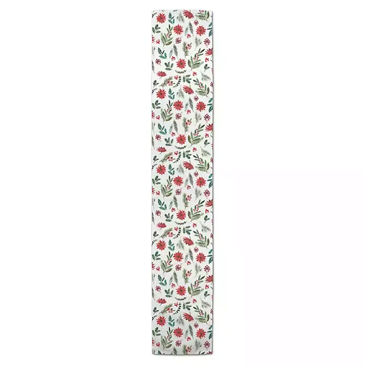 Holiday Florals Table Runner, 90 in.