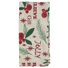 Holly Berry Typography Christmas Napkins, Set of 4