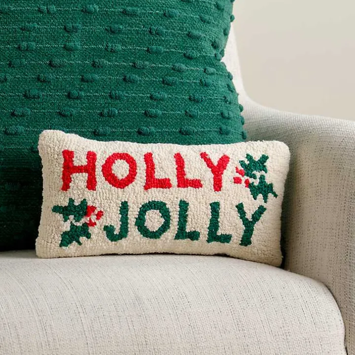 Holly Jolly Mistletoe Mini Pillow