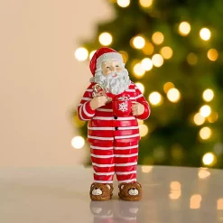 Holly Santa in Pajamas Decoration