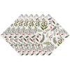 Holly Twigs Cotton Napkins, Set of 6