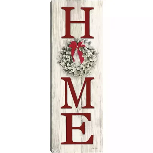 Home Christmas Wreath Canvas Art Print
