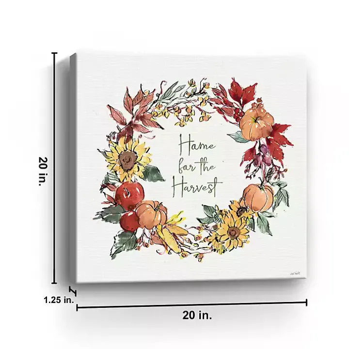 Home For The Harvest Wreath Wall Art