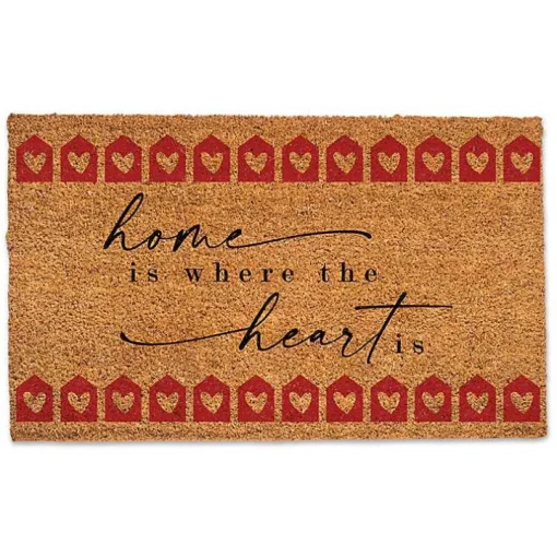 Home is Where the Heart Is Cursive Doormat