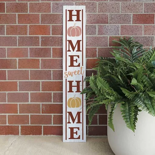 Home Sweet Home Fall Pumpkins Porch Board