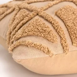 Honey Geo Tufted Throw Pillow