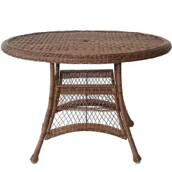 Honey Resin Wicker Round Dining Table