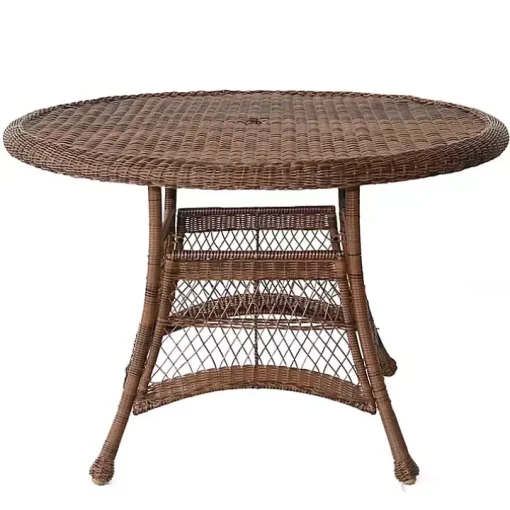 Honey Resin Wicker Round Dining Table