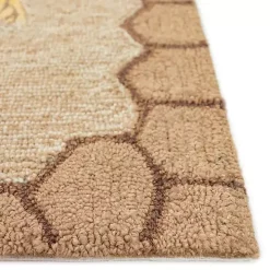 Honeycomb Bees Outdoor Area Rug, 5x7