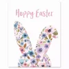 Hoppy Easter Floral Bunny Table Canvas Art Print