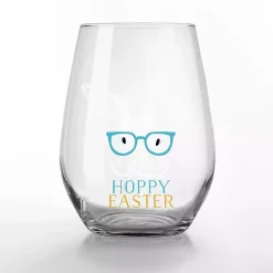 Hoppy Easter Stemless Wine Glasses, Set of 2