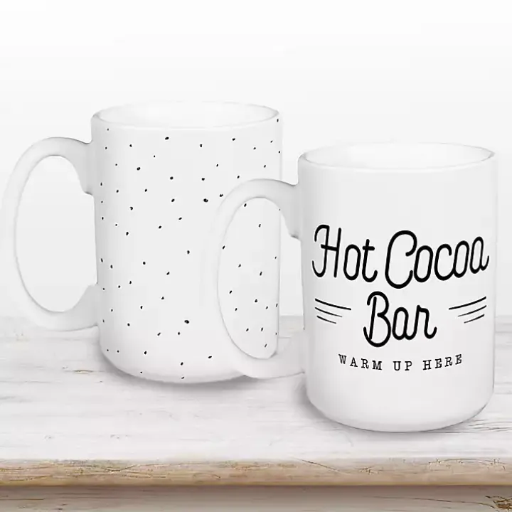 Hot Cocoa Bar Mugs, Set of 2