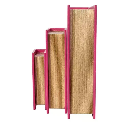 Hot Pink Ooh La La Book Boxes, Set of 3