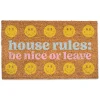 House Rules: Be Nice or Leave Coir Doormat
