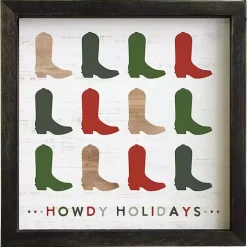 Howdy Holidays Wall Plaque
