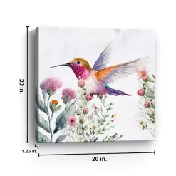 Hummingbird Wildflower II Canvas Art Print